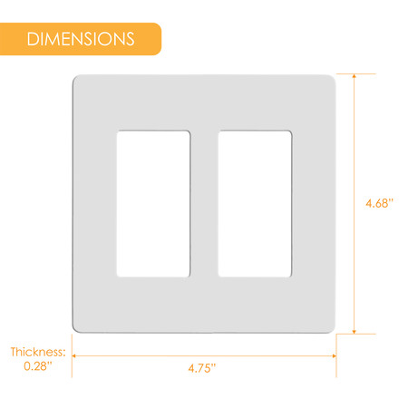 Faith Wall Plate, Number of Gangs: 2-Gang Plastic, White SWP2-WH-120